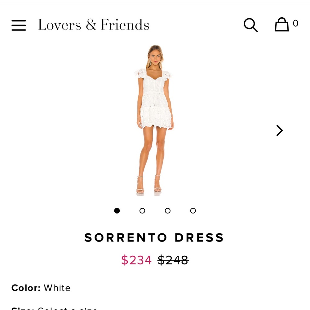 Lovers + Friends White Eyelet Ruffle Mini Dress - Picture 4 of 5